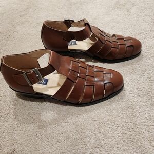 Elegant Brown Leather Sandals for Women